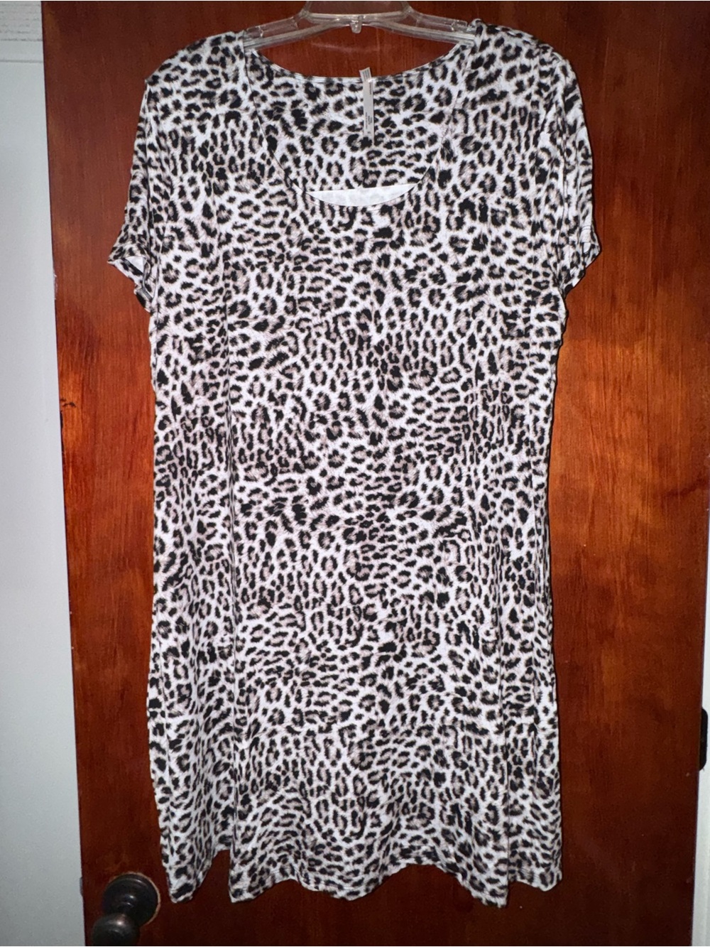 Soma NEW XL Cool Nights Leopard Print Short Sleeve Sleep Shirt